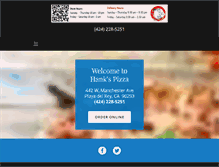 Tablet Screenshot of hankspizzaofla.com